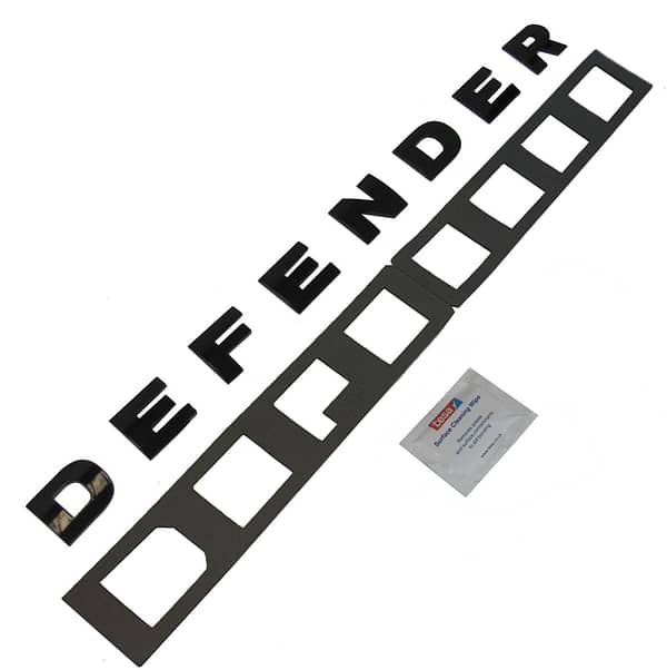 Defender Motorkap Letters Zwart