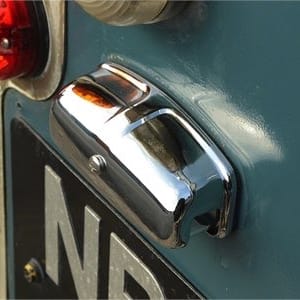 Chrome number plate light, Land Rover Defender, vintage, Land Rover Series, XFC100550CH